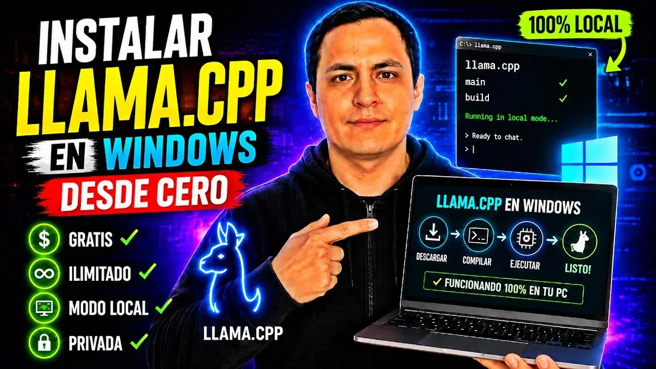 Configurando Llama.cpp para IA local en Windows
