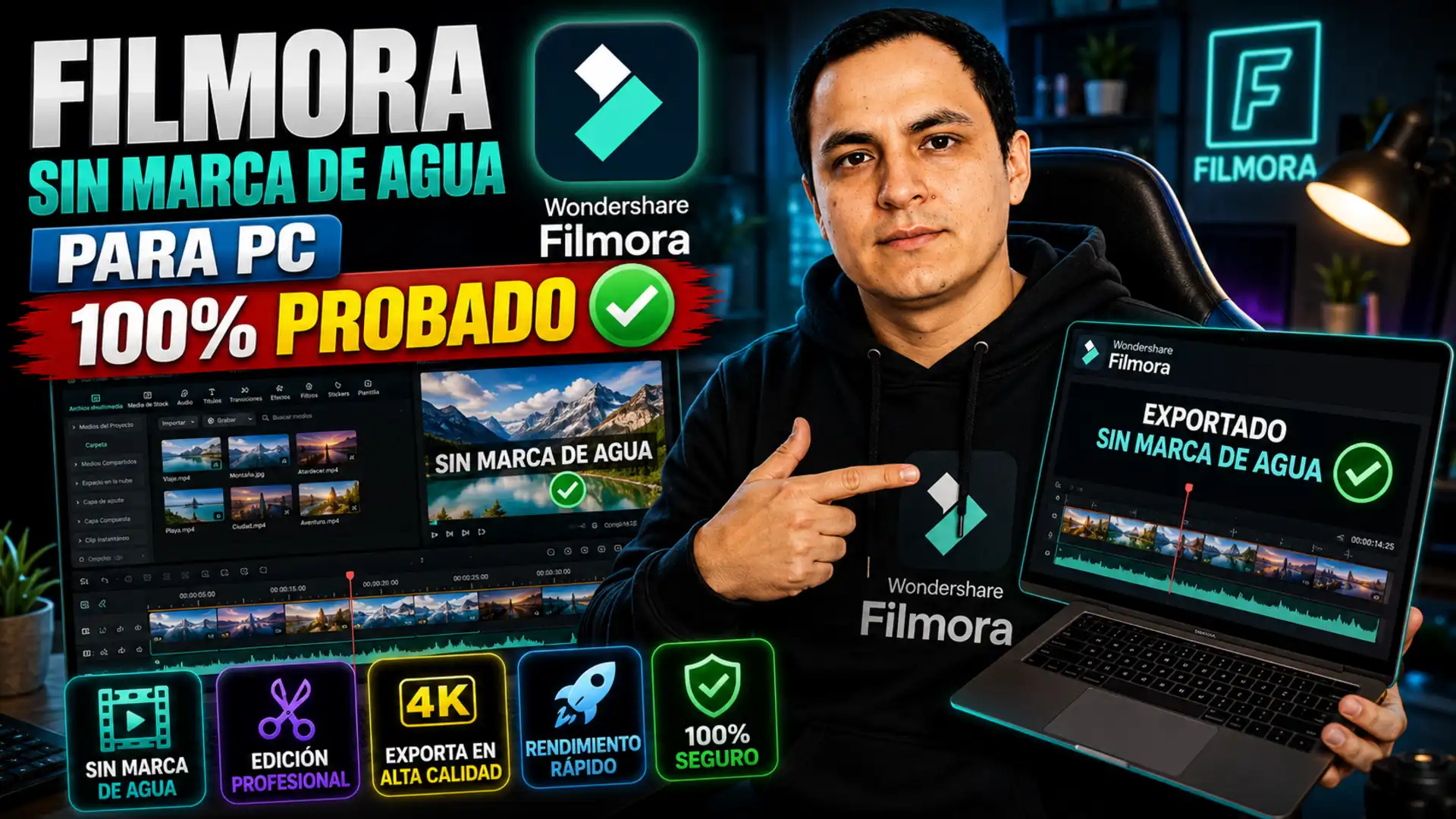 Filmora sin marca de agua para pc