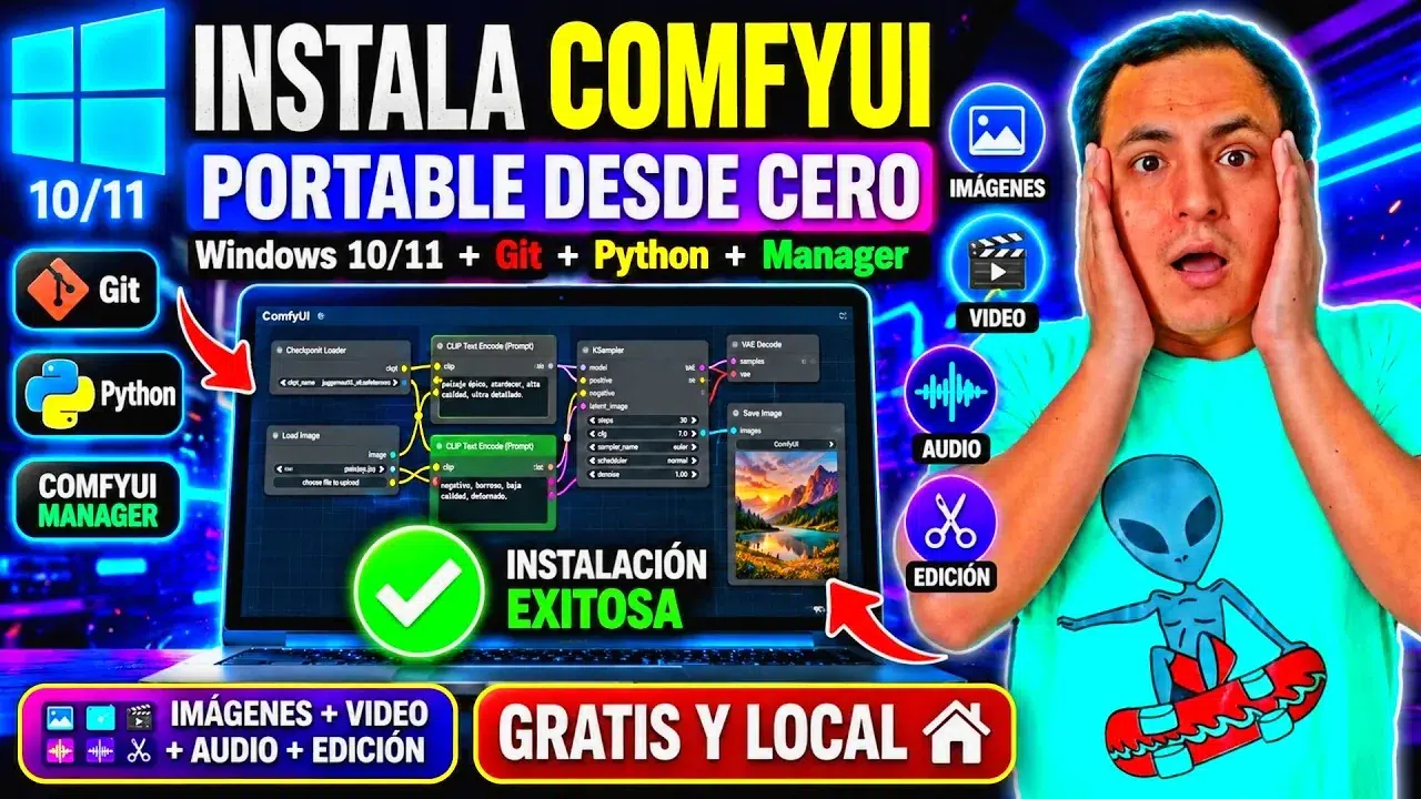 Como Instalar ComfyUI Portable en Windows desde CERO