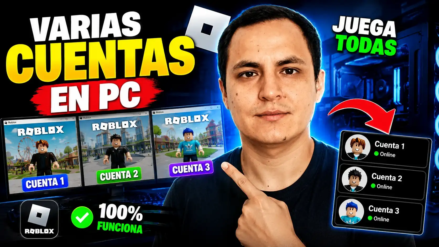 Como jugar con varias cuentas de roblox a la vez